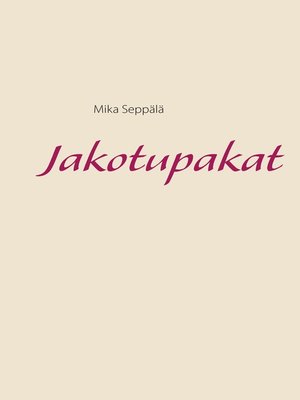 cover image of Jakotupakat